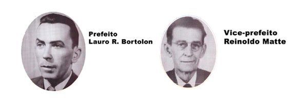 Prefeito Lauro Ricieri Bortolon e vice-prefeito Reinoldo Matte