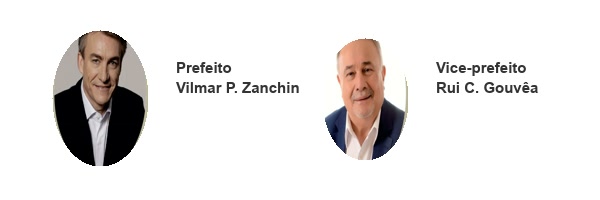 Vilmar Perin Zanchin, prefeito, e Rui Carlos Gouvêa, vice-prefeito