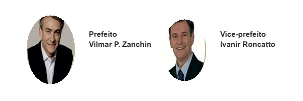 Vilmar Perin Zanchin, prefeito, e Ivanir Roncatto, vice-prefeito