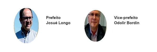 Josué Francisco da Silva Longo, prefeito, e Odolir Bordin, vice-prefeito
