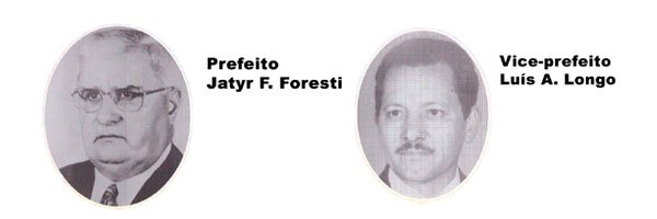 Prefeito Jatyr Francisco Foresti e vice-prefeito Luís Antonio Longo