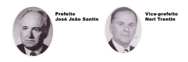 Prefeito José João Santin e vice-prefeito Neri Trentin