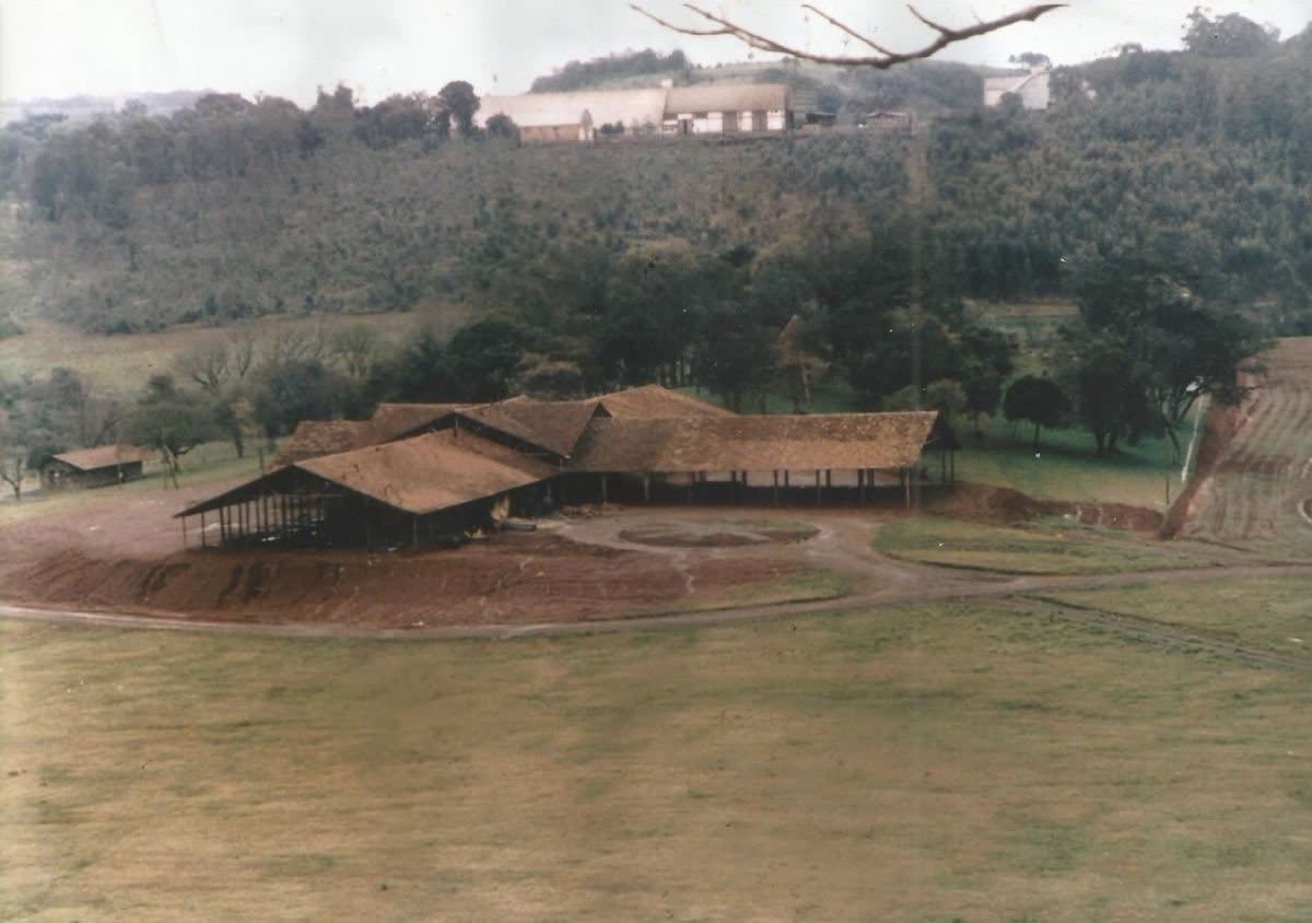 Parque de Rodeios de Marau preparado para a 3ª Expomarau, em 1987